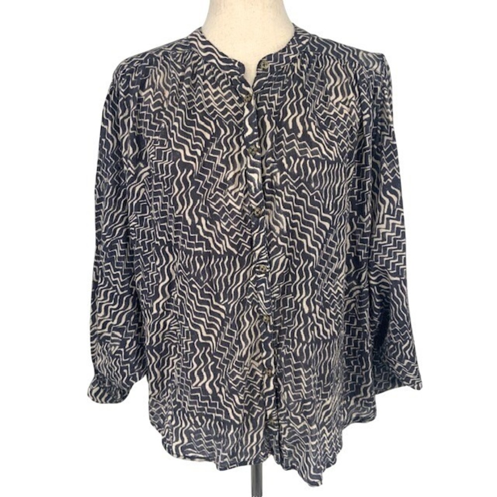 Anthropologie Pilcro Boho Chic Blouse M Batwing Dolman Sleeve Cotton Flowy Top